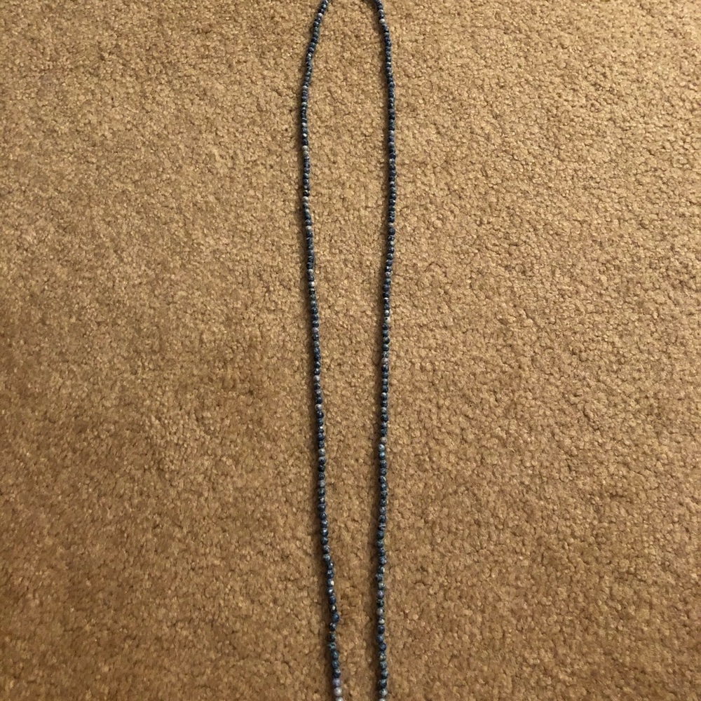 Blue beaded necklace